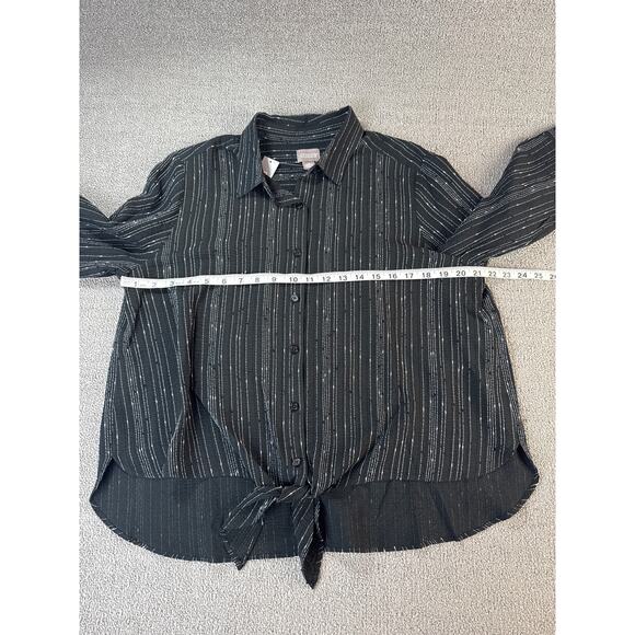 NWT Chicos Blouse Top Business Casual Button Down Relaxed Size Large - Picture 4 of 6